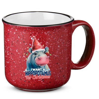Hippopotamus For Christmas 15oz Campfire Ceramic Mug