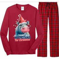 Hippopotamus For Christmas Long Sleeve Pajama Set