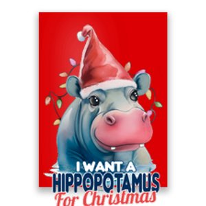 Hippopotamus For Christmas Poster