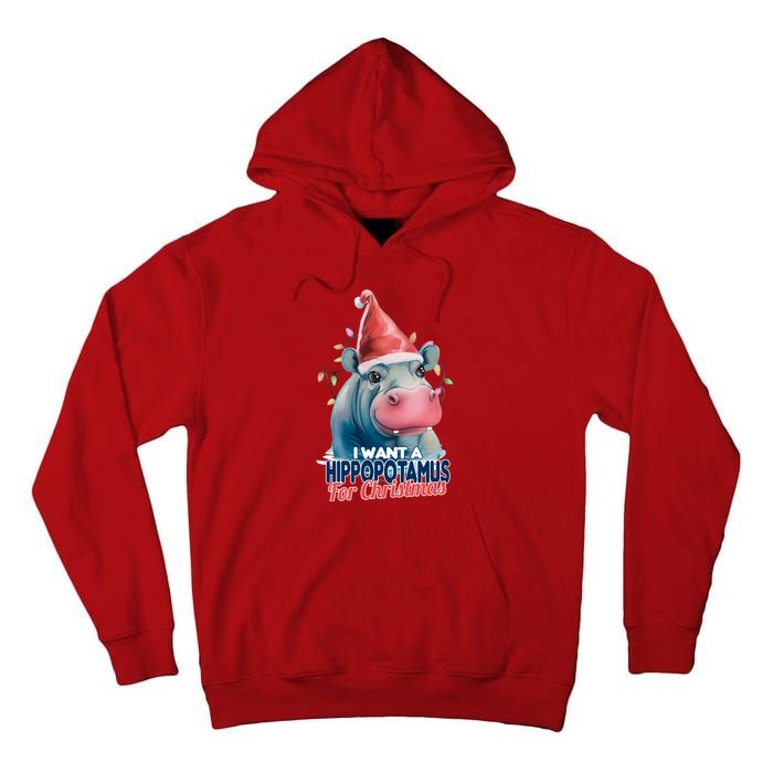 Hippopotamus For Christmas Tall Hoodie