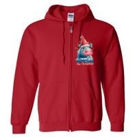 Hippopotamus For Christmas Full Zip Hoodie