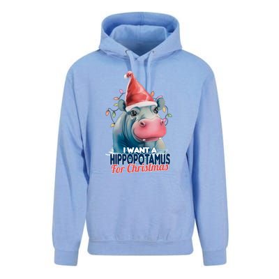 Hippopotamus For Christmas Unisex Surf Hoodie