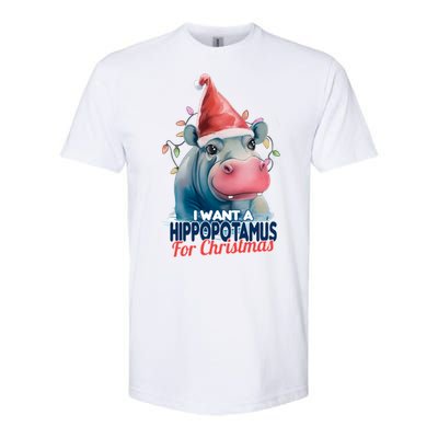 Hippopotamus For Christmas Softstyle CVC T-Shirt