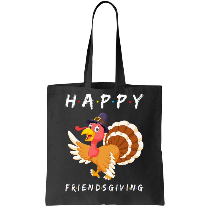 Happy Friendsgiving Cute Turkey Friend Thanksgiving Matching Tote Bag