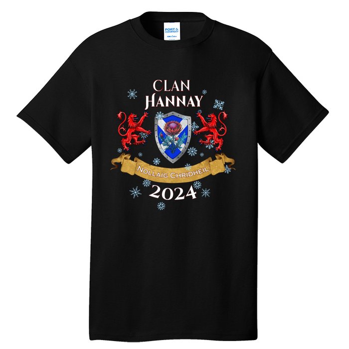 Hannay Family Christmas 2024 Scottish Clan Long Sleeve Tall T-Shirt