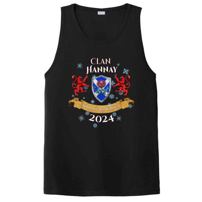 Hannay Family Christmas 2024 Scottish Clan Long Sleeve PosiCharge Competitor Tank