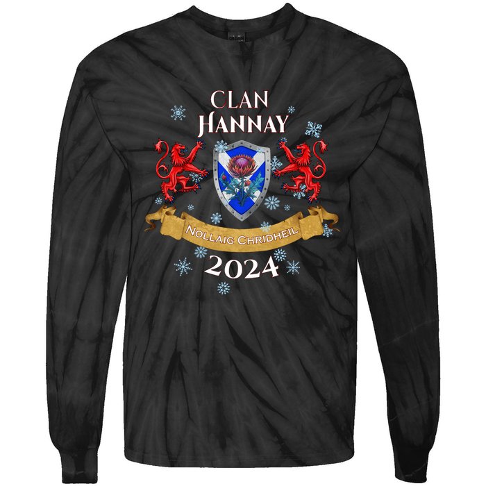 Hannay Family Christmas 2024 Scottish Clan Long Sleeve Tie-Dye Long Sleeve Shirt