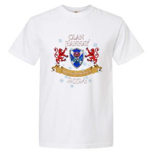 Hannay Family Christmas 2024 Scottish Clan Long Sleeve Garment-Dyed Heavyweight T-Shirt