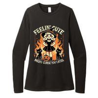 Halloween Feelin Cute Might Curse You Later Womens CVC Long Sleeve Shirt