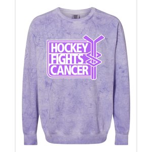 Hockey Fights Cancer Great Gift Colorblast Crewneck Sweatshirt