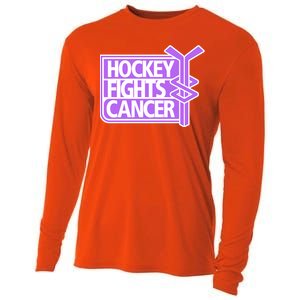 Hockey Fights Cancer Great Gift Cooling Performance Long Sleeve Crew