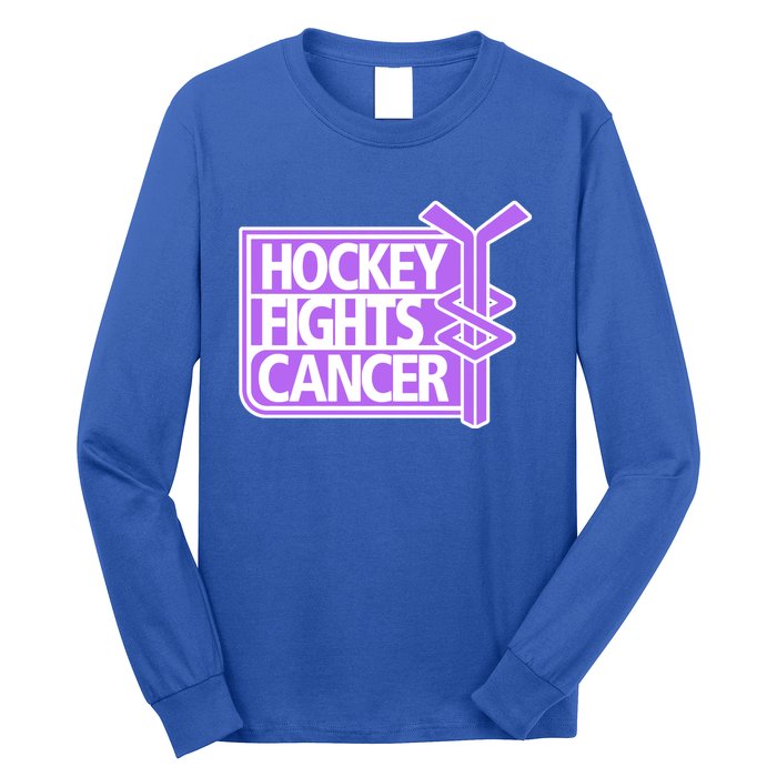 Hockey Fights Cancer Great Gift Long Sleeve Shirt