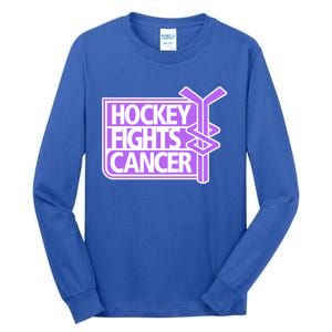 Hockey Fights Cancer Great Gift Tall Long Sleeve T-Shirt