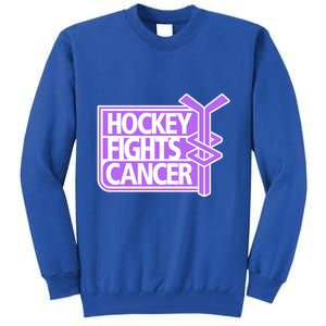 Hockey Fights Cancer Great Gift Tall Sweatshirt