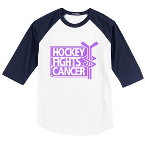 Hockey Fights Cancer Great Gift Baseball Sleeve Shirt