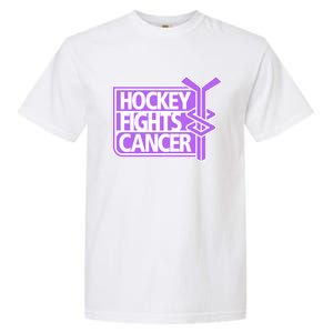 Hockey Fights Cancer Great Gift Garment-Dyed Heavyweight T-Shirt