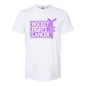 Hockey Fights Cancer Great Gift Softstyle CVC T-Shirt