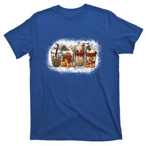 Horror Fall Coffee Latte Pumpkin Spice Iced Halloween Outfit Gift T-Shirt