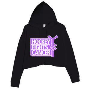 Hockey Fights Cancer Crop Fleece Hoodie