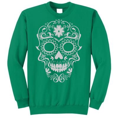 Head Floral Cool White Calavera Mexican Sweatshirt