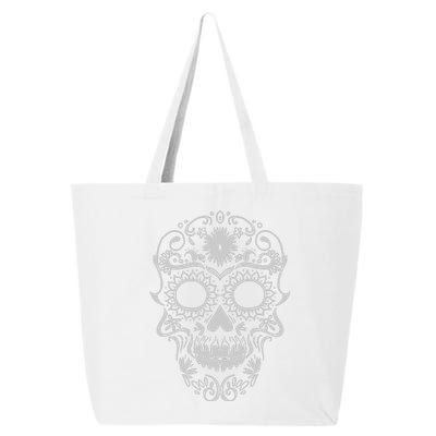 Head Floral Cool White Calavera Mexican 25L Jumbo Tote