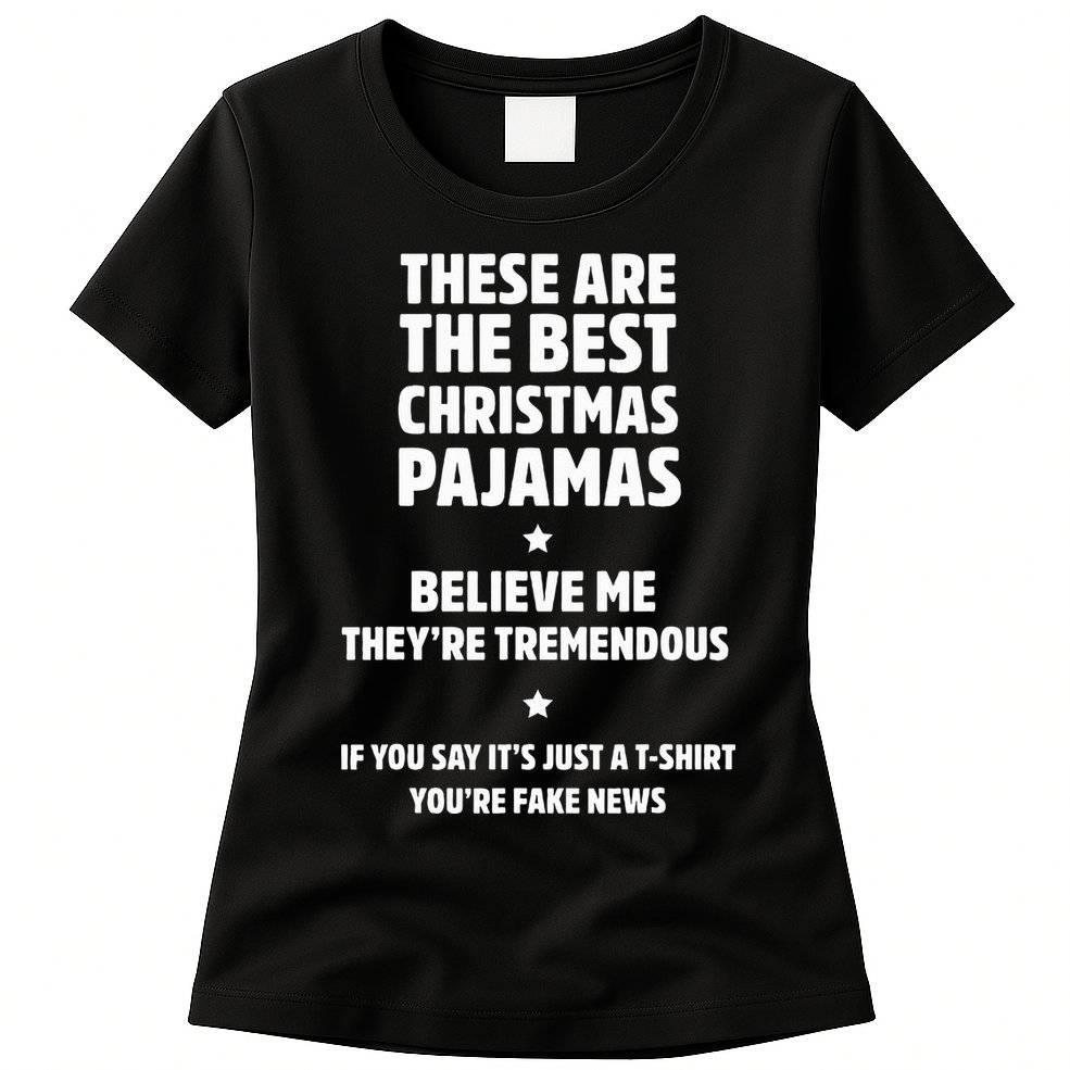 Hilarious Family Christmas Pajama Set Trump Gifts Womens T-Shirt