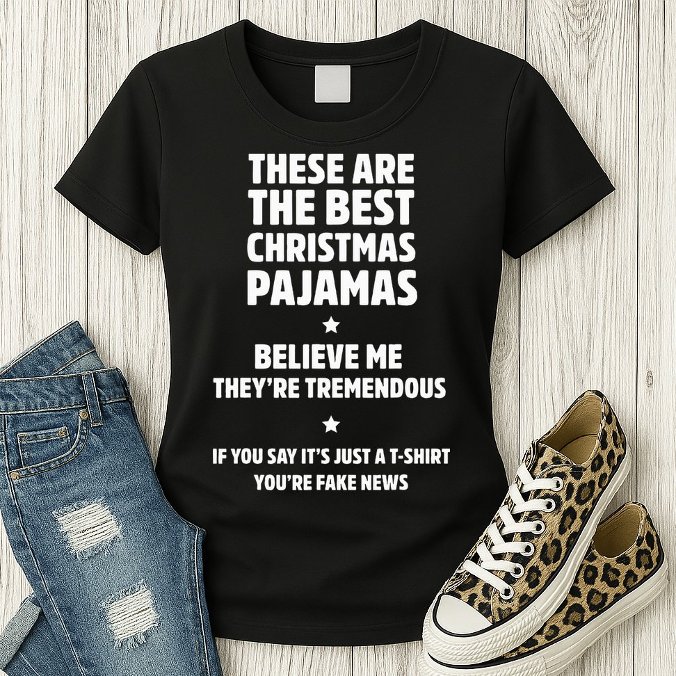 Hilarious Family Christmas Pajama Set Trump Gifts Womens T-Shirt
