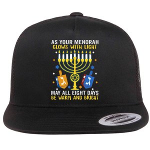 Hanukkah funny chrismas holiday  Flat Bill Trucker Hat