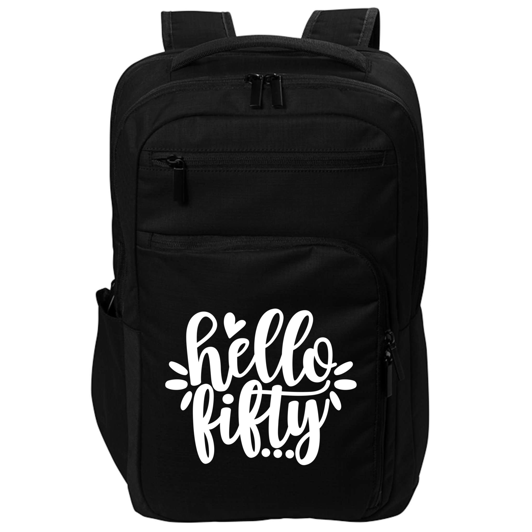 Hello Fifty Cute Hello Fifty Squad 50th Birthday Cute Gift Impact Tech Backpack