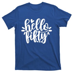 Hello Fifty Cute Hello Fifty Squad 50th Birthday Cute Gift T-Shirt