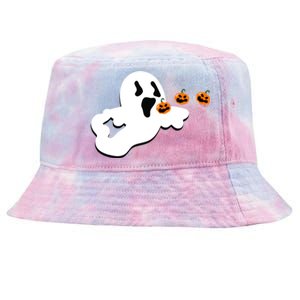 Halloween Funny Costume Ghost Eating Pumpkin Gaming Squad Funny Gift Tie-Dyed Bucket Hat