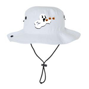 Halloween Funny Costume Ghost Eating Pumpkin Gaming Squad Funny Gift Legacy Cool Fit Booney Bucket Hat