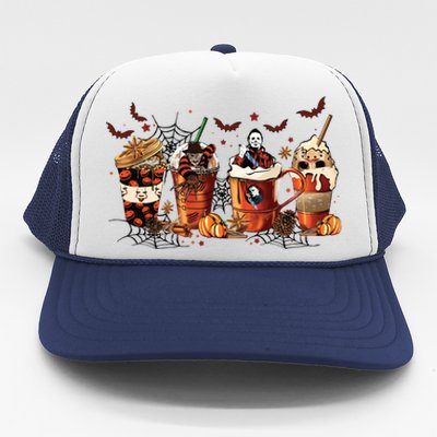 Halloween Fall Coffee Trucker Hat