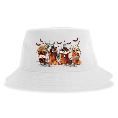 Halloween Fall Coffee Sustainable Bucket Hat