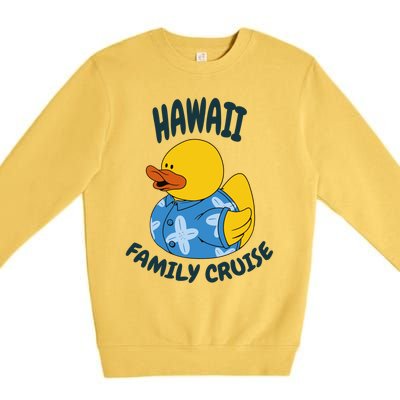 Hawaii Family Cruise Duck Matching Gift Premium Crewneck Sweatshirt