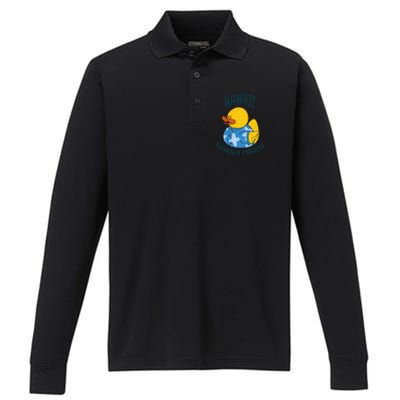 Hawaii Family Cruise Duck Matching Gift Performance Long Sleeve Polo