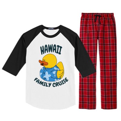 Hawaii Family Cruise Duck Matching Gift Raglan Sleeve Pajama Set