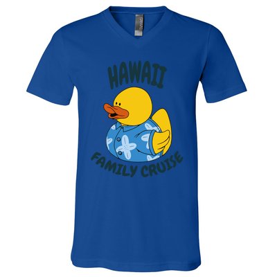 Hawaii Family Cruise Duck Matching Gift V-Neck T-Shirt