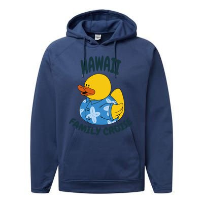 Hawaii Family Cruise Duck Matching Gift Performance Fleece Hoodie