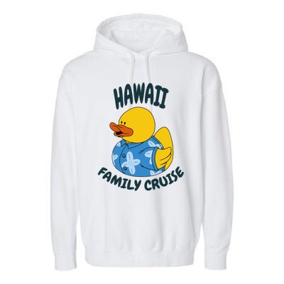 Hawaii Family Cruise Duck Matching Gift Garment-Dyed Fleece Hoodie