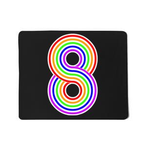 Happy Family Clothing Rainbow 8th Birthday Number 8 Mousepad