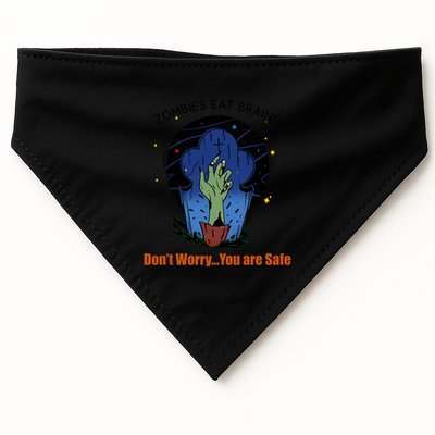 Halloween Funny Cute Gift Zombies Eat Brains Gory Hand Gift USA-Made Doggie Bandana