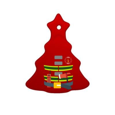 Halloween Firefighter Costume Cool Gift Ceramic Tree Ornament