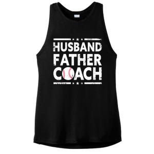 Husband Father Coach Sports Fan Best Dad Ever Fathers Day Cute Gift Ladies PosiCharge Tri-Blend Wicking Tank