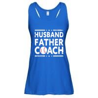 Husband Father Coach Sports Fan Best Dad Ever Fathers Day Cute Gift Ladies Essential Flowy Tank