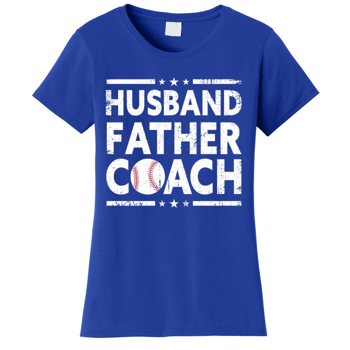 Husband Father Coach Sports Fan Best Dad Ever Fathers Day Cute Gift Women's T-Shirt