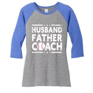 Husband Father Coach Sports Fan Best Dad Ever Fathers Day Cute Gift Women's Tri-Blend 3/4-Sleeve Raglan Shirt