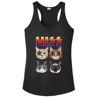 Hiss Funny Cats Kittens Rock Rockin Ladies PosiCharge Competitor Racerback Tank