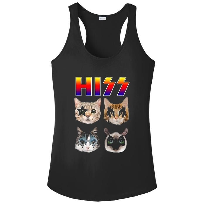 Hiss Funny Cats Kittens Rock Rockin Ladies PosiCharge Competitor Racerback Tank