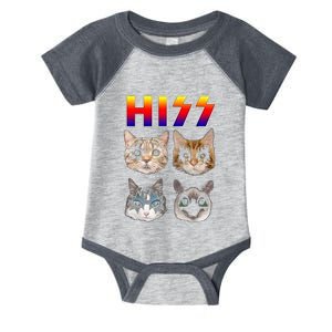 Hiss Funny Cats Kittens Rock Rockin Infant Baby Jersey Bodysuit